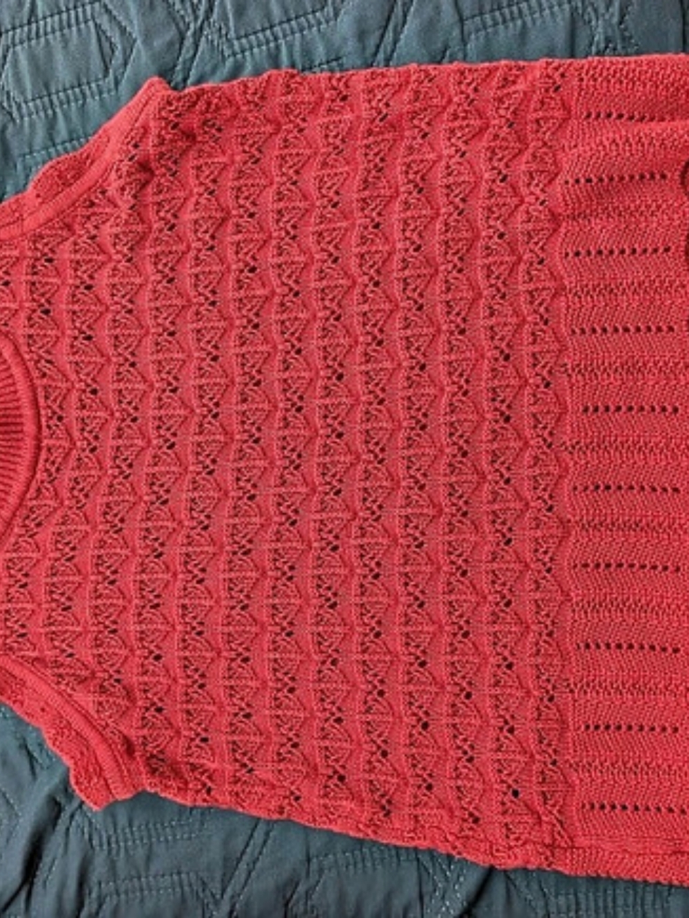 Liz Claiborne Mauve/Maroon Open Knit Sweater